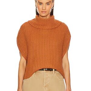 NWT 525 Cate Sleeveless Turtleneck‎ Sleeveless Sweater in Toasted Almond Medium